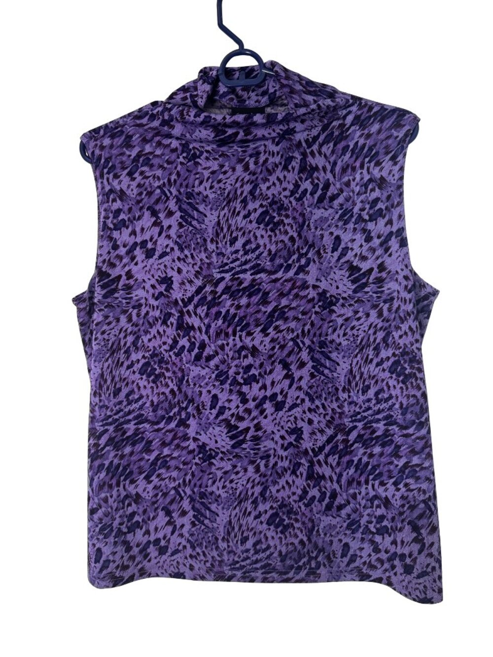 JKLA Purple Leopard Y2K Blouse Top Made in USA - size Large